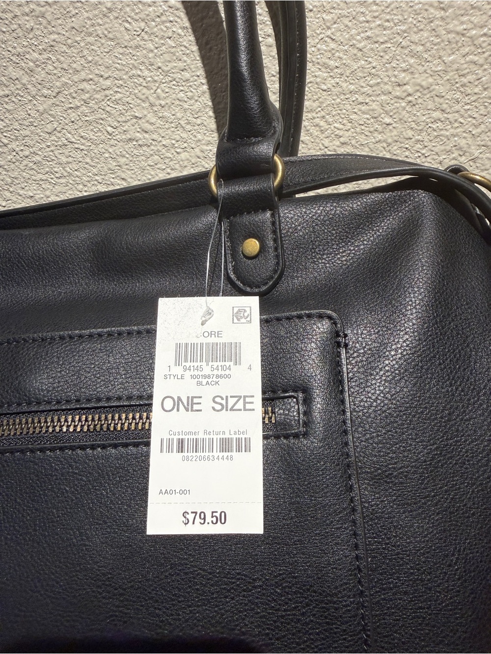 Classic Black Women's purse Tote Bag - One Size Style & Co.